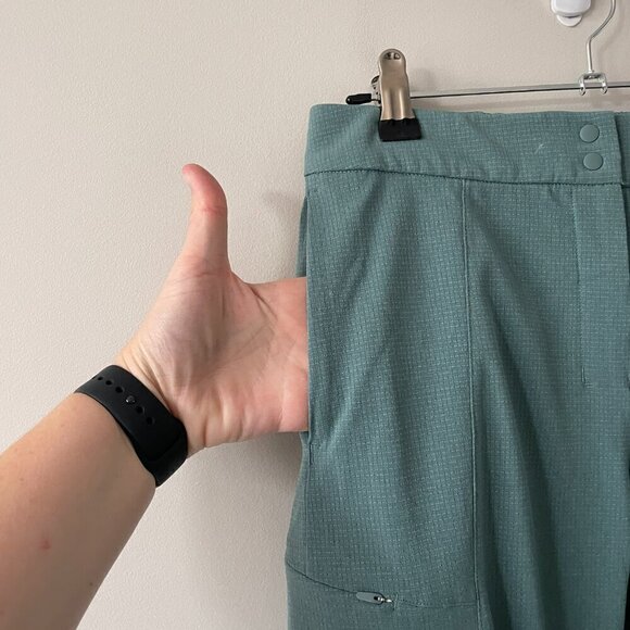 Lululemon 2021 Ventlight Cargo Mid Rise Crop 26" Pants Tidewater Teal Green 4 - Picture 7 of 11